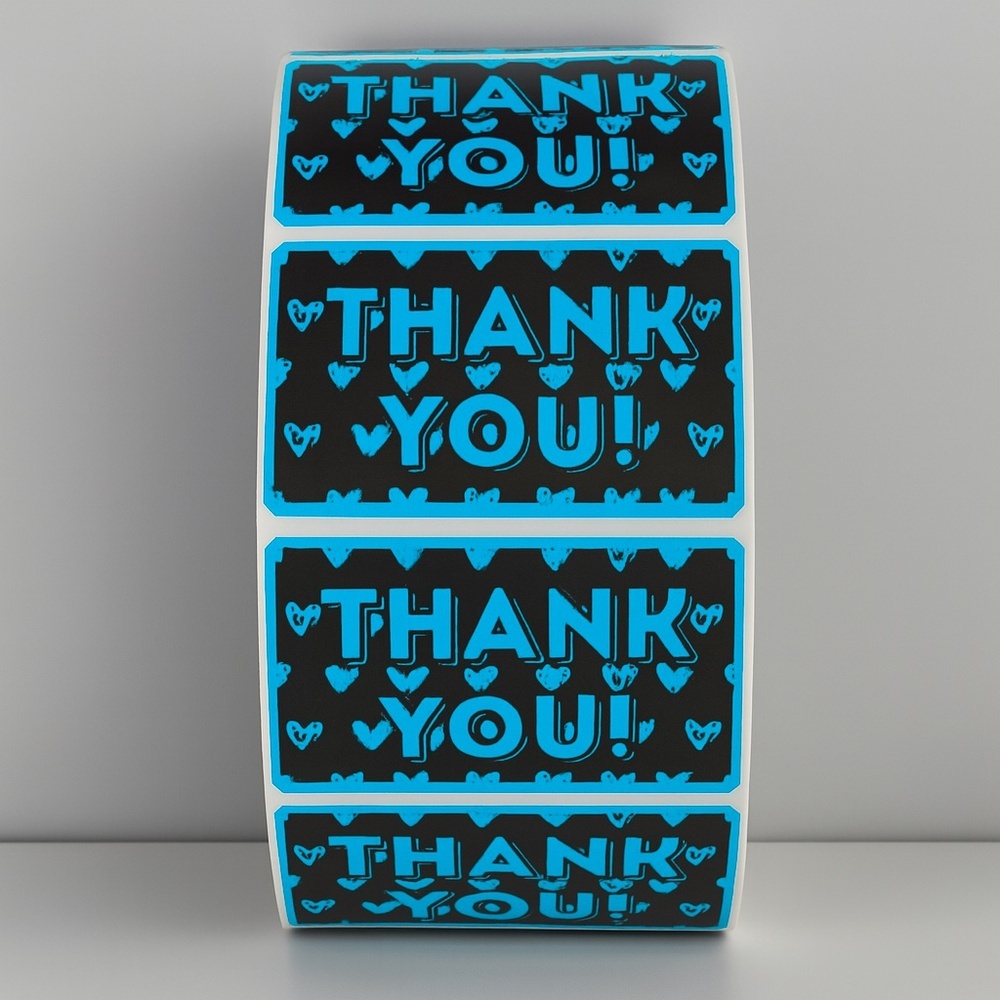 Thank You Stickers with Hearts – Cute Packaging Labels for Small Business Orders - Picture 4 of 11